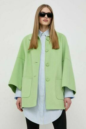 Volnen plašč Luisa Spagnoli zelena barva - zelena. Plašč iz kolekcije Luisa Spagnoli. Nepodložen model