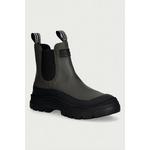 Barbour gležnjarji s platformo ženski usnjeni Harriety zelena LFO0822OL31