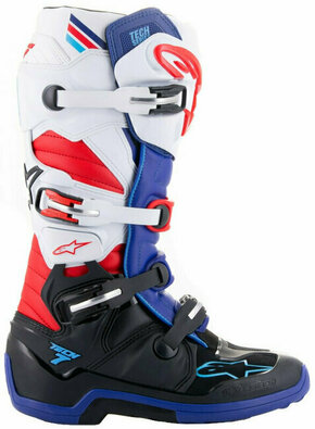Alpinestars Tech 7 Boots Black/Dark Blue/Red/White 47 Motoristični čevlji
