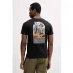 Bombažna kratka majica Alpha Industries Naval T BP - črna. Kratka majica iz kolekcije Alpha Industries, izdelana iz tanke, elastične pletenine. Model iz izjemno udobne bombažne tkanine.