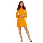 Numoco Ženska obleka 228-7, rumeno-oranžna, M