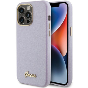 Ovitek Guess GUHCP15XPGMCSL iPhone 15 Pro Max 6.7" lilac hardcase Glitter Glossy Script (GUHCP15XPGMCSL)