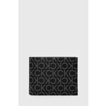 Denarnica Calvin Klein moški, črna barva - črna. Srednje velika denarnica iz kolekcije Calvin Klein. Model izdelan iz sintetičnega materiala.
