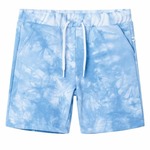 vidaXL Otroške kratke hlače z vrvico nežno modre 116