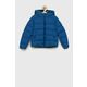 Otroška jakna Geox - modra. Otroški jakna iz kolekcije Geox. Podložen model, izdelan iz prešitega materiala.