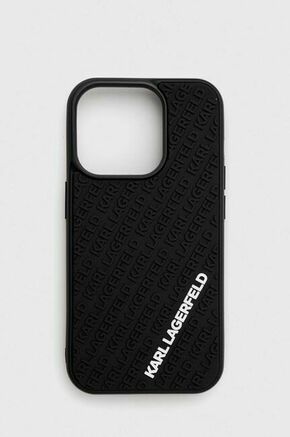 Etui za telefon Karl Lagerfeld iPhone 15 Pro 6.1 črna barva - črna. Etui za telefon iz kolekcije Karl Lagerfeld. Model izdelan iz plastike.