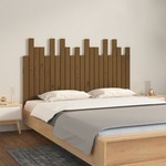vidaXL Stensko posteljno vzglavje medeno rjavo 140x3x80 cm borovina