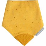 Canpol babies Cloth Bib with Teether slinček z grizljajočim delom Yellow 1 kos