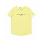 Otroška bombažna kratka majica Tommy Hilfiger rumena barva - rumena. Otroške lahkotna kratka majica iz kolekcije Tommy Hilfiger. Model izdelan iz pletenine, prijetne na otip. Model iz visokokakovostnega in trajnostnega materiala.