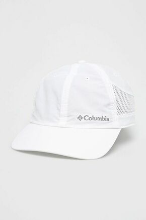Columbia kapa - bela. Baseball kapa iz kolekcije Columbia. Model izdelan iz prijavno gradivo.