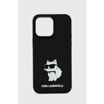 Etui za telefon Karl Lagerfeld iPhone 14 Pro Max 6,7'' črna barva - črna. Etui za IPhone iz kolekcije Karl Lagerfeld. Model izdelan iz plastike.