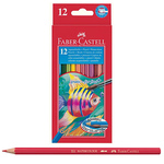 Faber-Castell set šesterokotnih akvarelnih svinčnikov, 12 barv