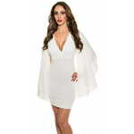 Amiatex Ženska obleka 73218, bela, L