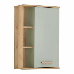 Zelena stenska kopalniška omarica iz hrastovega dekorja 51x75 cm Set 963 - Pelipal
