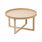 Okrogla kavna mizica iz hrastovega lesa Wireworks Round, Ø 66 cm