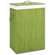 vidaXL Košara za perilo iz bambusa zelena