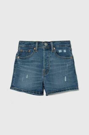 Otroške kratke hlače iz jeansa Levi's LVG 501 ORIGINAL SHORTS - modra. Otroške kratke hlače iz kolekcije Levi's. Model izdelan iz jeansa. Model iz izjemno udobne tkanine z visoko vsebnostjo bombaža.