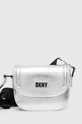 Otroška torbica Dkny siva barva - siva. Otroški Majhna torbica iz kolekcije Dkny. Model na zapenjanje