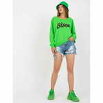 FANCY Ženski pulover s potiskom brez kapuce CLEMA zeleno-črn FA-BL-7917.55_388258 Univerzalni