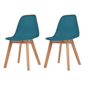 VidaXL Jedilni stoli 2 kosa turkizne barve