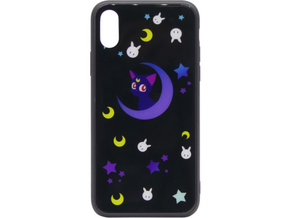 Chameleon Apple iPhone X/XS - Ovitek iz gume in stekla z lučko (TPUG) - The night sky (light)