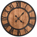 Starinska stenska ura s Quartz gibanjem les in kovina 60 cm XXL