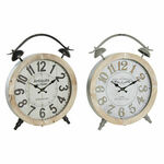 NEW Ceas de masă DKD Home Decor 41 x 6,5 x 52,5 cm Kristal Naraven Črna Siva Železo Vintage Les MDF (2 kosov)