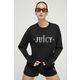 Pulover Juicy Couture ženska, črna barva - črna. Pulover iz kolekcije Juicy Couture, izdelan iz pletenine z nalepko. Model iz izjemno udobne tkanine z visoko vsebnostjo bombaža.