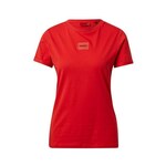 Bombažen t-shirt HUGO rdeča barva - rdeča. T-shirt iz kolekcije HUGO. Model izdelan iz tanke, elastične pletenine.