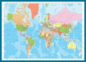 EuroGraphics Puzzle Zemljevid sveta 1000 kosov