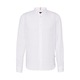 Lanena srajca BOSS BOSS ORANGE bela barva - bela. Srajca iz kolekcije BOSS. Model izdelan iz enobarvne tkanine. Ima stoječi ovratnik. Lahek material, namenjen za toplejše letne čase.