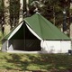 Družinski šotor tipi za 8 oseb zelen vodoodporen - vidaXL - Zelena - 140,5 - 600 x 600 x 350 cm - vidaXL