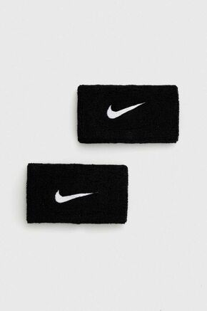 Trak za zapestje Nike 2-pack črna barva - črna. Trakovi za zapestje iz kolekcije Nike. Model izdelan iz prožnega