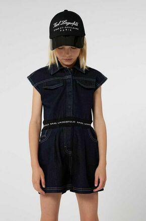 Otroški kombinezon Karl Lagerfeld črna barva - črna. Otroške kombinezon iz kolekcije Karl Lagerfeld. Model brez rokavov