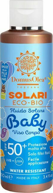 "Domus Olea Toscana Fluid za zaščito pred soncem za dojenčke za obraz in telo ZF 50+ - 100 ml"