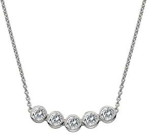 Hot Diamonds Nežna srebrna ogrlica s topazom in resničnim diamantnim vrhom DN129 srebro 925/1000