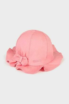 Otroški bombažni klobuk Mayoral roza barva - roza. Otroške klobuk iz kolekcije Mayoral. Model z ozkim robom