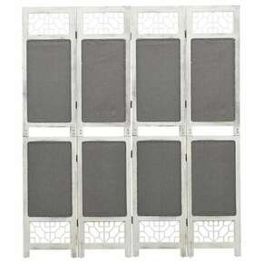 VidaXL 338555 4-Panel Room Divider Grey 140x165 cm Fabric