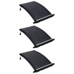 VidaXL Zaobljeni solarni paneli za bazen 3 kosi 110x65 cm