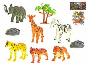 WEBHIDDENBRAND Safari živali 10 cm 6 kosov z dodatki