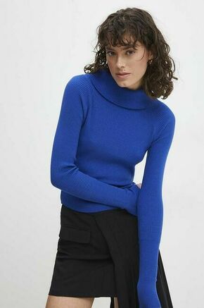 Pulover Answear Lab ženski - modra. Pulover iz kolekcije Answear Lab. Model izdelan iz tanke