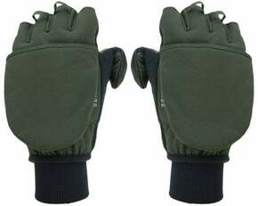 Sealskinz Windproof Cold Weather Convertible Mitten Olive Green/Black L Kolesarske rokavice