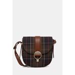 Torbica Barbour zelena barva, LBA0504 - zelena. Majhna torbica iz kolekcije Barbour. Model na zapenjanje, izdelan iz kombinacije tekstilnega materiala in naravnega usnja.