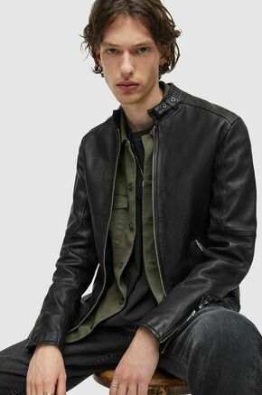 AllSaints usnjena jakna Cora Jacket - črna. Jakna iz kolekcije AllSaints. Prehoden model izdelan iz naravnega usnja.