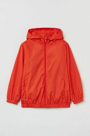 Otroška vodoodporna jakna OVS oranžna barva - oranžna. Otroška Vodoodporna jakna iz kolekcije OVS. Prehoden model izdelan iz enobarvnega materiala.