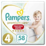 Pampers Premium Care Pants 4, 58 kosov