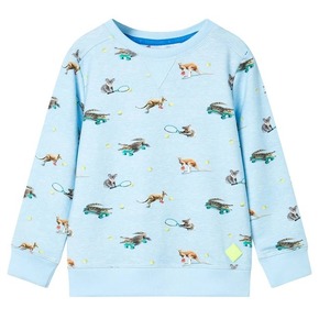 VidaXL Otroški pulover svetlo modra melange 128