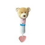 NEW Zvočna igrača medvedek roza in modra 17cm