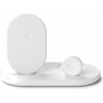 Belkin BOOST CHARGE 3v1 brezžično polnjenje za iPhone/Apple Watch/AirPods, belo