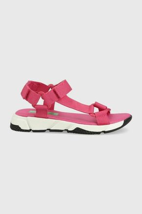 Otroški sandali United Colors of Benetton roza barva - roza. Otroški sandali iz kolekcije United Colors of Benetton. Model izdelan iz tekstilnega materiala.